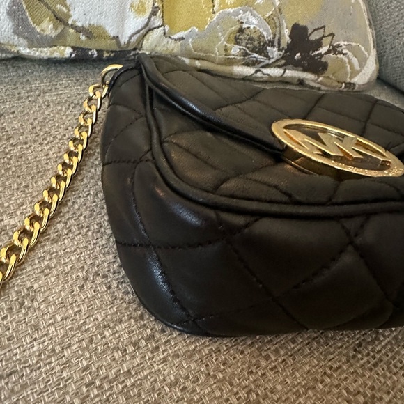 Michael Kors Fulton  Black Quilted Chain Crossbody Bag | Like New Designer Bag - Picture 11 of 16